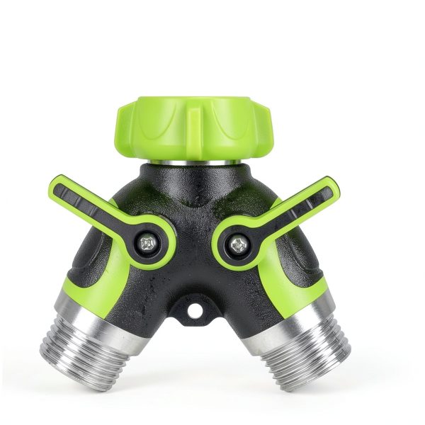 KlrSwp Garden Hose Splitter Heavy Duty Zinc Brass Connector-1
