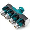 DBR Tech 4 Way Hose Splitter Zinc Metal Garden Water-5