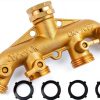 AuySier Brass 4 Way Garden Hose Splitter 3/4 Inch-0