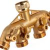 Garden Hose Splitter Triumpeek Brass ABS 4 Way Adapter-3