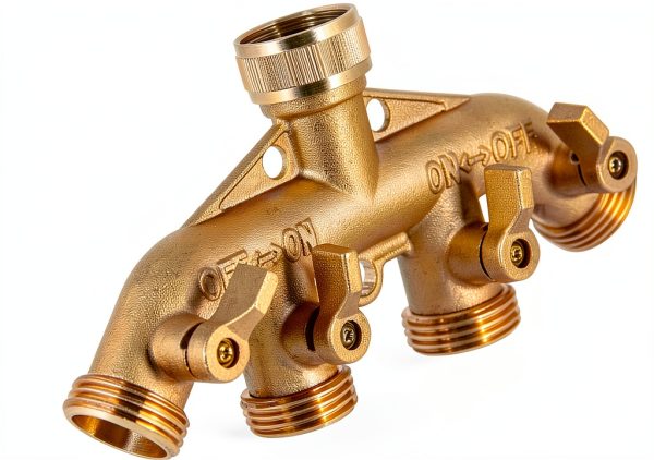 Garden Hose Splitter Triumpeek Brass ABS 4 Way Adapter-3