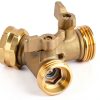 AuySier Brass Garden Hose Splitter 4 Way Durable Water-4