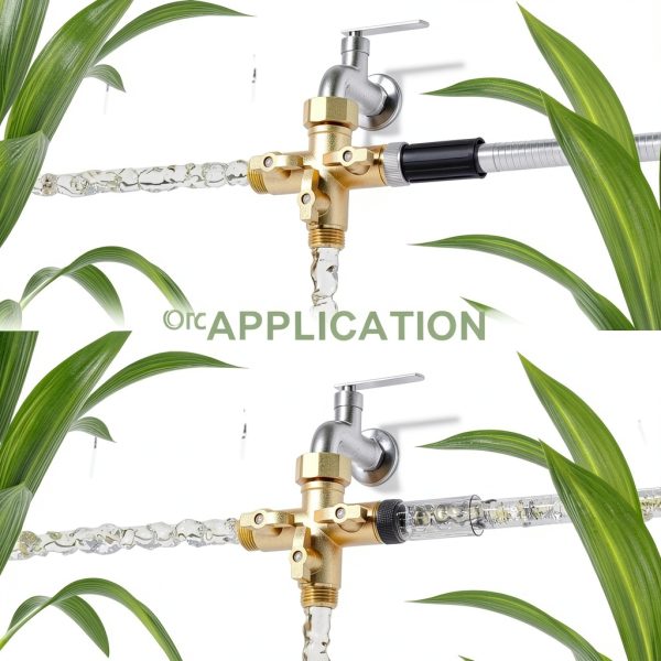 Yanwoo 3 Way Garden Hose Splitter Metal Adapter Golden-5