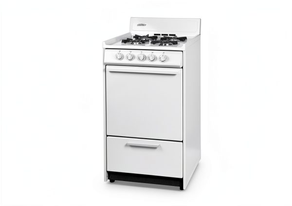 Summit Appliance Gas Range White 24 Inch Freestanding-1