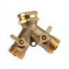 AuySier Brass Garden Hose Splitter 4 Way Durable Water-1