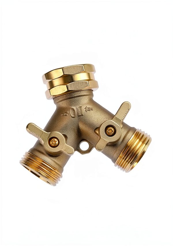 AuySier Brass Garden Hose Splitter 4 Way Durable Water-1