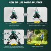 BKV Garden Hose Splitter Zinc Alloy Leak Proof Dual Outlet-5