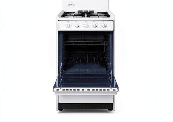 Summit Appliance Gas Range White 24 Inch Freestanding-3