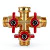 3 Way Hose Splitter Brass NOTDIS Garden Water Flow Connector-6
