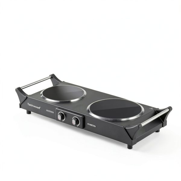 Techwood Ceramic Cooktop Portable Double Burner Electric-3
