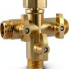 Yanwoo 3 Way Garden Hose Splitter Metal Adapter Golden-0