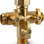 Yanwoo 3 Way Garden Hose Splitter Metal Adapter Golden-0