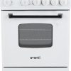 Avanti Gas Range Compact Freestanding 4 Burners White Black-0