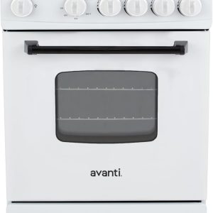 Avanti Gas Range Compact Freestanding 4 Burners White Black-0