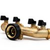 LFSEMINI Brass Garden Hose Splitter 4 Way with Protectors-3