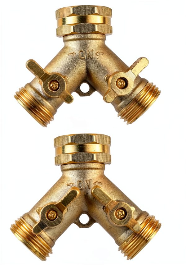 AuySier Brass Garden Hose Splitter 4 Way Durable Water-2