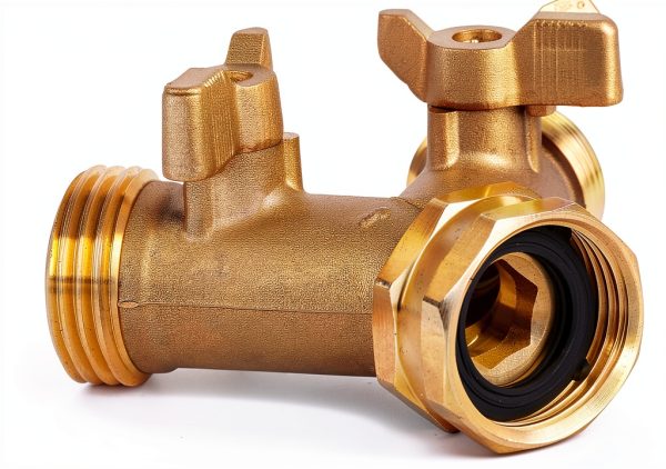 AuySier Brass Garden Hose Splitter 4 Way Durable Water-3