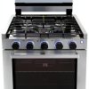 RecPro RV Stove Gas Range Freestanding Black Silver-6