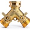AuySier Brass Garden Hose Splitter 4 Way Durable Water-0