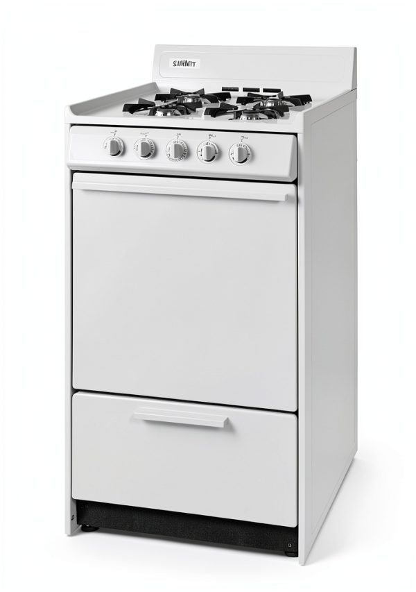 Summit Appliance Gas Range White 24 Inch Freestanding-0