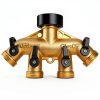 LFSEMINI Brass Garden Hose Splitter 4 Way with Protectors-6