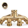 Garden Hose Splitter Brass 4 Way Hourleey Durable Water-3