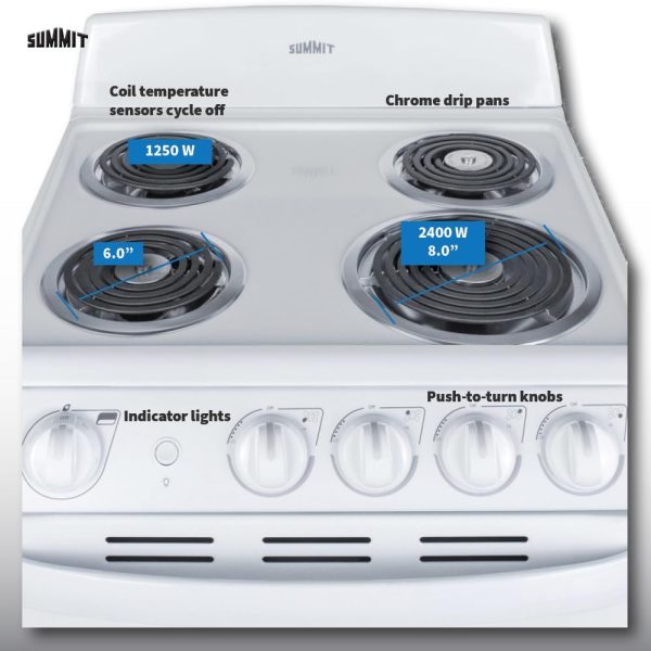 Summit Appliance Freestanding Electric Range White Compact-3