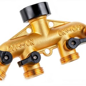 BILAL 4 Way Brass Hose Splitter 3/4 Inch NPT Thread-0