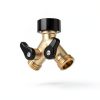 2 Way Water Splitter Brass DBR Tech Garden Hose Attachment-6