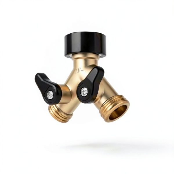2 Way Water Splitter Brass DBR Tech Garden Hose Attachment-6