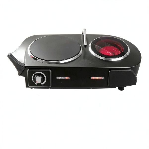 Techwood Ceramic Cooktop Portable Double Burner Electric-4