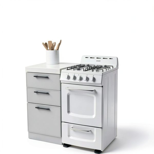 Avanti Gas Range White 4 Burner Compact Kitchen Appliance-5
