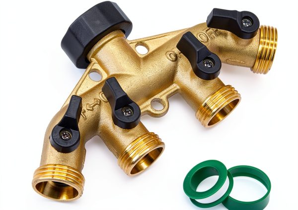 Twinkle Star 4 Way Hose Splitter Heavy Duty Brass Garden-0