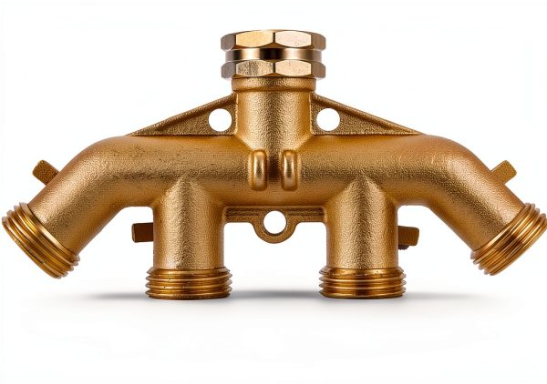AuySier Brass 4 Way Garden Hose Splitter 3/4 Inch-5