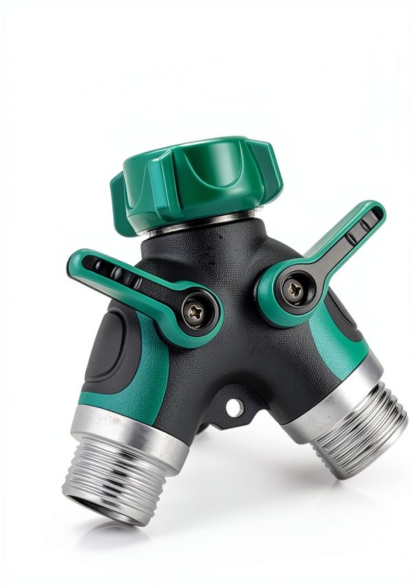 Garden Hose Splitter Sanpaint Zinc Alloy 2 Way Adapter-1