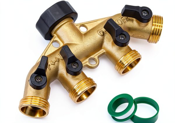 Twinkle Star 4 Way Hose Splitter Heavy Duty Brass Garden-5