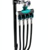 DBR Tech 4 Way Hose Splitter Zinc Metal Garden Water-8