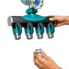 DBR Tech 4 Way Hose Splitter Zinc Metal Garden Water-1