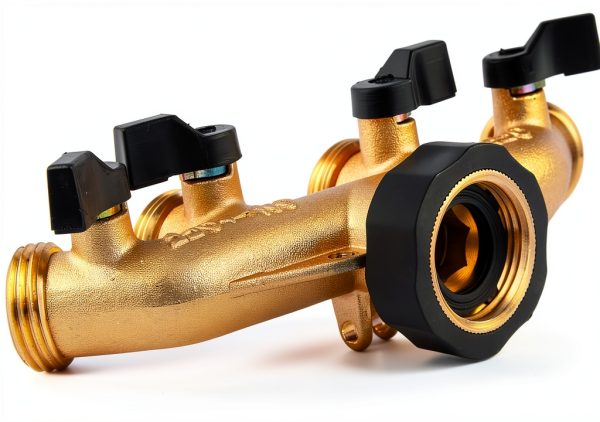 BILAL 4 Way Brass Hose Splitter 3/4 Inch NPT Thread-3
