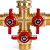3 Way Hose Splitter Brass NOTDIS Garden Water Flow Connector-0