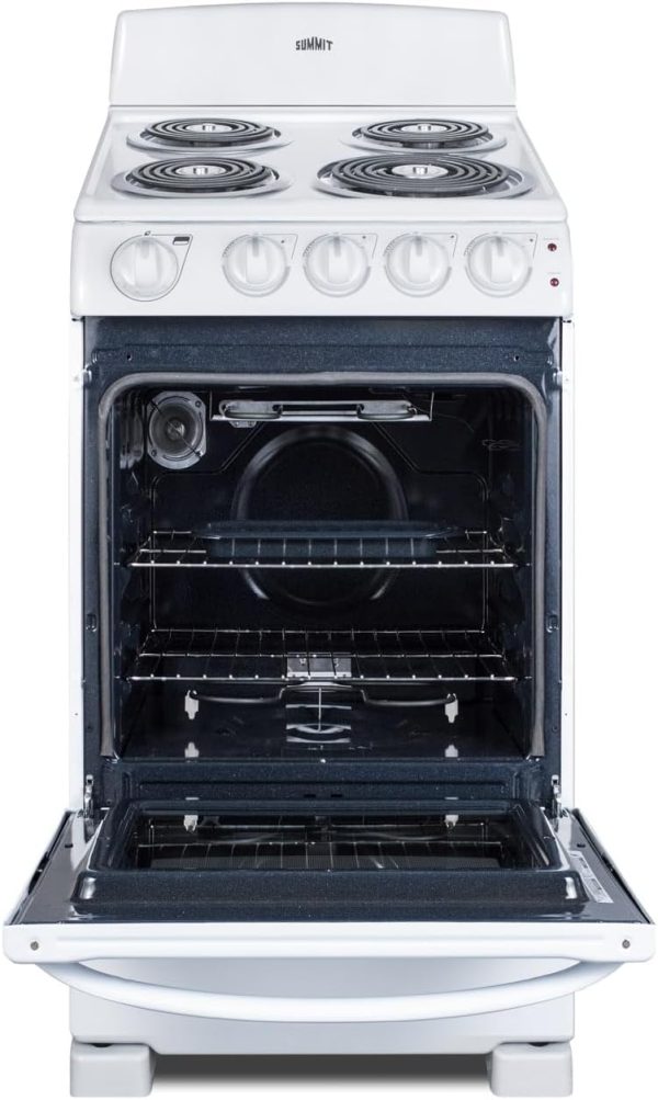 Summit Appliance Freestanding Electric Range White Compact-2