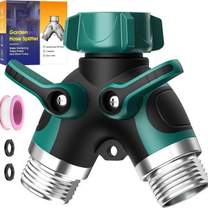 BKV Garden Hose Splitter Zinc Alloy Leak Proof Dual Outlet-0