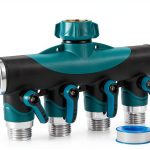 DBR Tech 4 Way Hose Splitter Zinc Metal Garden Water-0