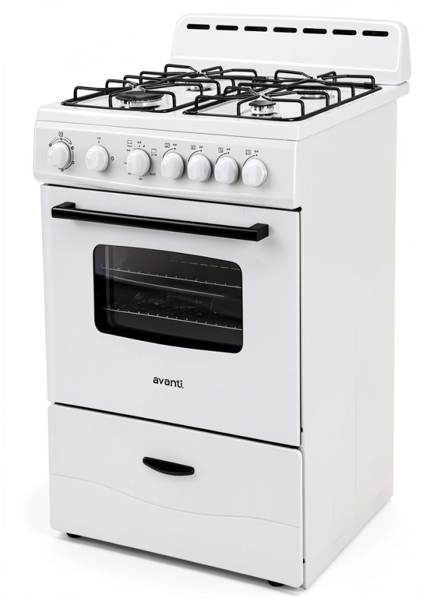 Avanti 24 Inch Gas Range Compact Freestanding Stainless-1