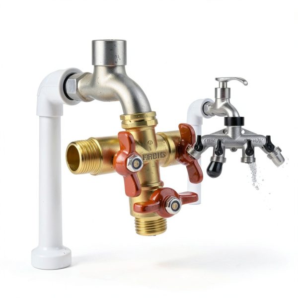 3 Way Hose Splitter Brass NOTDIS Garden Water Flow Connector-2