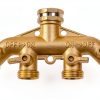AuySier Brass 4 Way Garden Hose Splitter 3/4 Inch-1