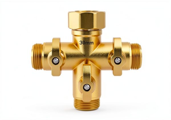 Yanwoo 3 Way Garden Hose Splitter Metal Adapter Golden-1