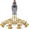 Garden Hose Splitter Triumpeek Brass ABS 4 Way Adapter-4