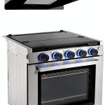 RecPro RV Stove Gas Range Freestanding Black Silver-0