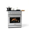 Empava 30 Inch Gas Range Stainless Steel Convection Oven-3